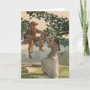 Auf dem Zaun   Winslow Homer Karte