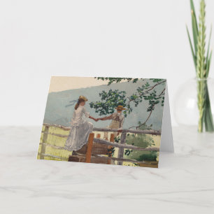 Auf dem Zauntritt   Winslow Homer Karte