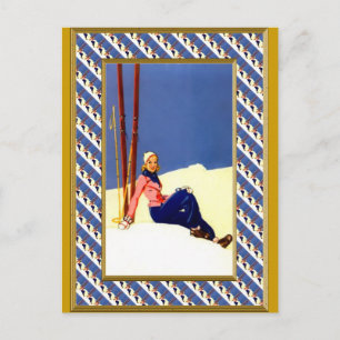 Auf den Berghängen Feiertagspostkarte