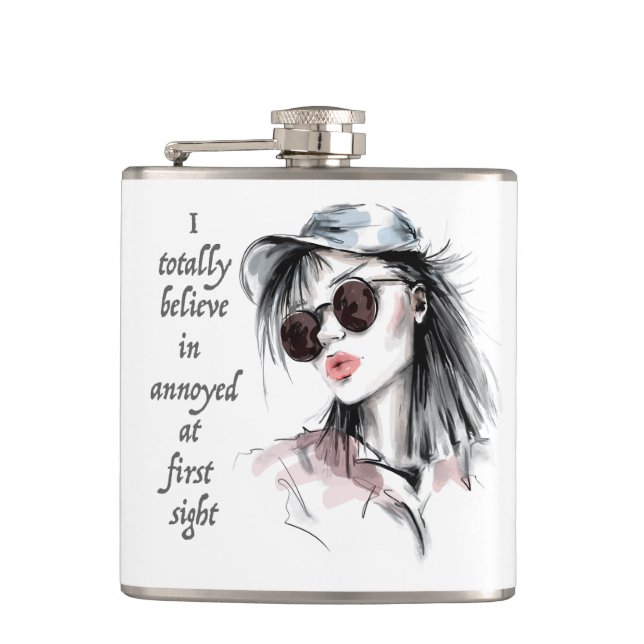 auf den ersten Blick verärgert Flachmann (Vorderseite)