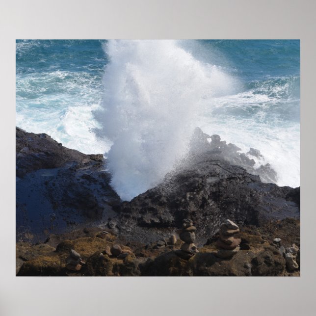Auf den Felsen springen Poster (Vorne)