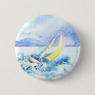 "Auf den Fersen gefolgt über" Knopf Button