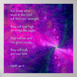 Auf den Flügeln von Eagles Scripture Wall Art Post Poster