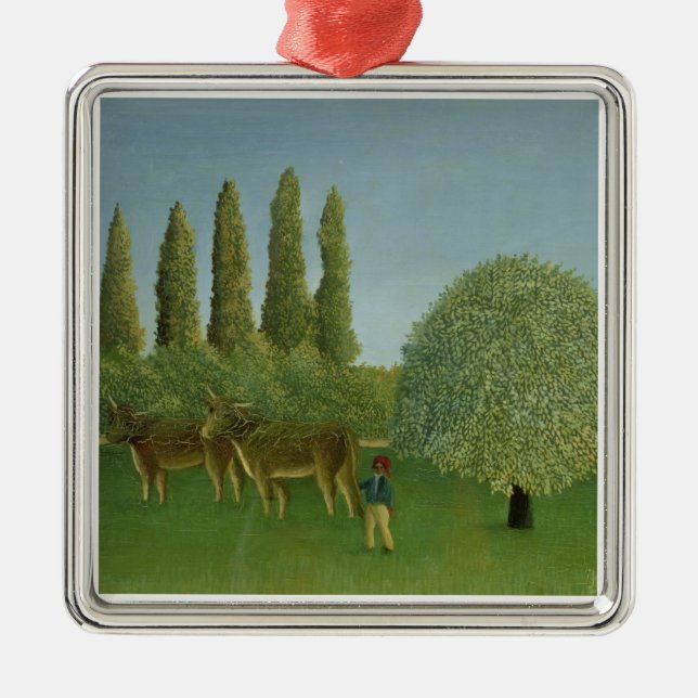 Auf den Gebieten 1910 Silbernes Ornament (Vorne)