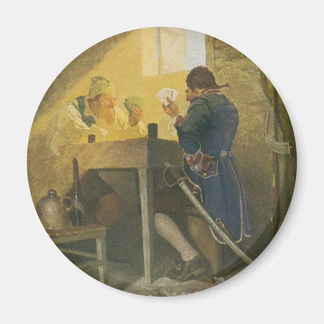 Auf den Karten in Cluny's Cage von NC Wyeth Magnet (Vorne)