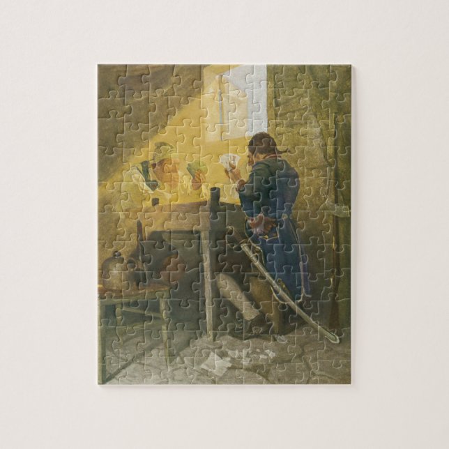 Auf den Karten in Cluny's Cage von NC Wyeth Puzzle (Vertikal)