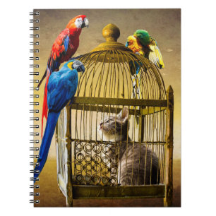 Auf den Kopf stehende Welt des Gildenkäfigs Notizblock