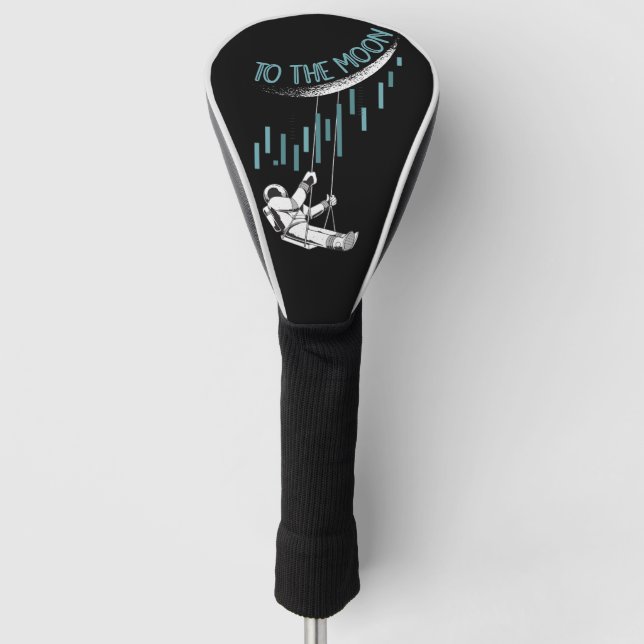 Auf den Mond, Handel, Händler und Aktien Golf Headcover (Vorderseite)