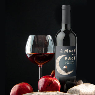 Auf den Mond und zurück die moderne Liebe Story St Weinetikett