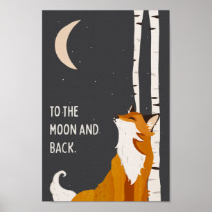 "Auf den Mond und zurück" - Niedliche Fox-Schlafki Poster
