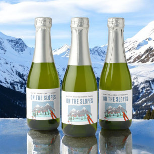 Auf den Pisten Schnee Ski Bachelorette Wochenende
