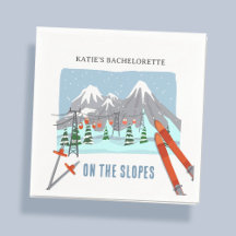 Auf den Pisten Schnee Ski Bachelorette Wochenende