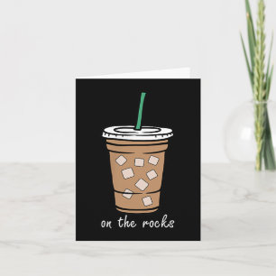 Auf den Retro-Rocks eisgekühlte Kaffee Sommer Trin Karte