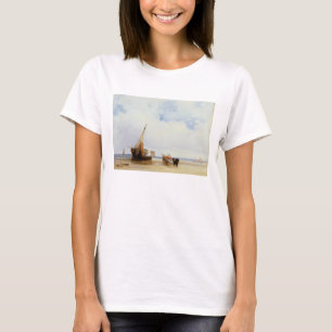 Auf den Strand gesetzte Schiffe und ein Lastwagen T-Shirt