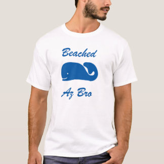 Auf den Strand gesetztes Az Bro T-Shirt