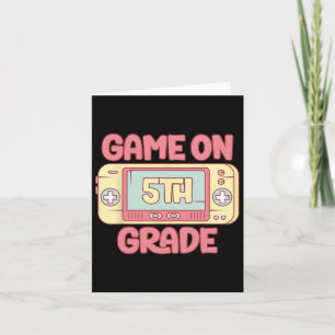 Auf der 5. Klasse Cool Video Game Zurück zur Schul Karte