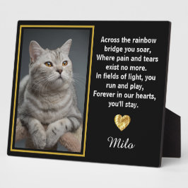 Auf der anderen Seite der Rainbow Bridge Gold Pet  Fotoplatte
