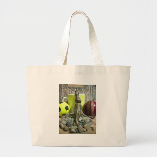 Auf der anderen Seite Pitch & Crease: Fußball-Cric Jumbo Stoffbeutel (Vorne)