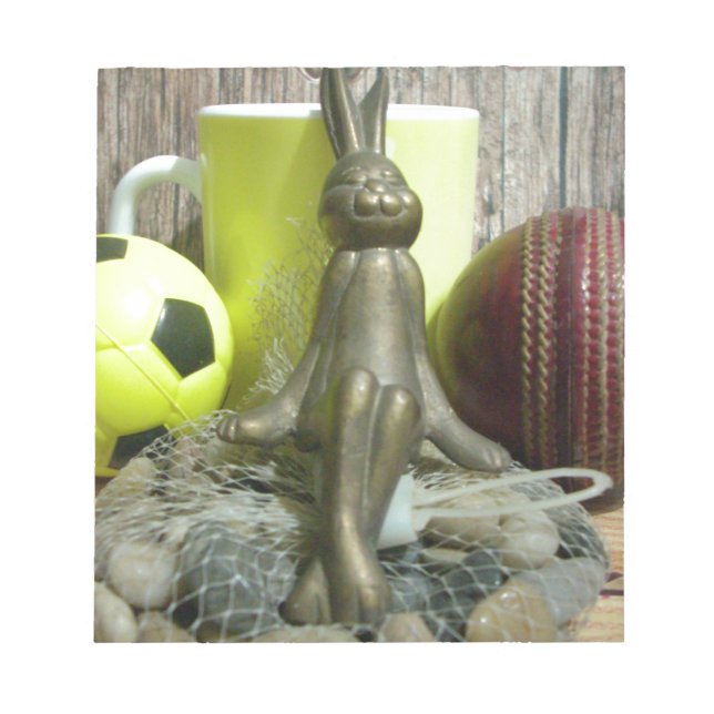 Auf der anderen Seite Pitch & Crease: Fußball-Cric Notizblock (Vorderseite)