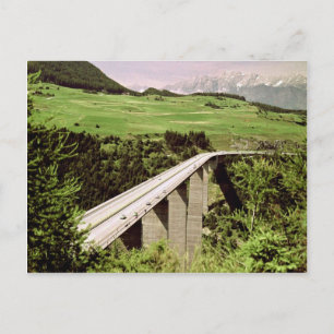 Auf der Autobahn Breener Pass zwischen Österreich  Postkarte