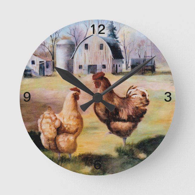 Auf der Bauernuhr Runde Wanduhr (Vorderseite)