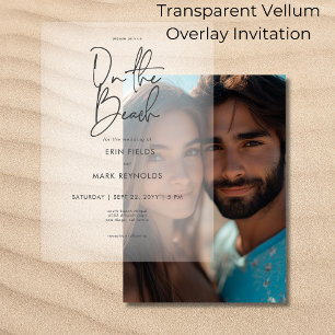 Auf der Beach Vellum Overlay Wedding