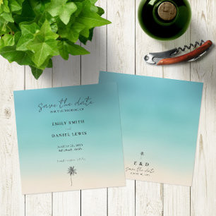 Auf der Beach Wedding Square Save the Date Card Einladung