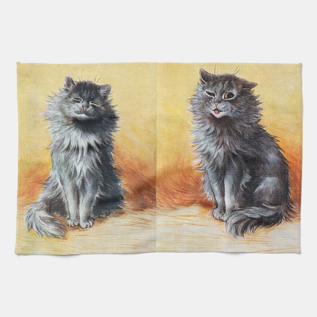Auf der Cat Show, Louis Wain Geschirrtuch (Horizontal)