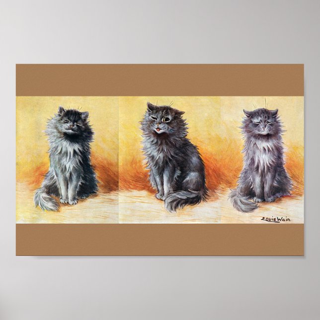 Auf der Cat Show, Louis Wain Poster (Vorne)