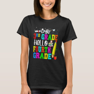 Auf der dritten Stufe Hallo vierte Klasse zurück z T-Shirt