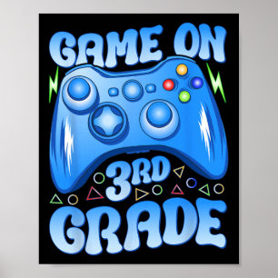 Auf der dritten Stufe zurück zur Schule Videospiel Poster