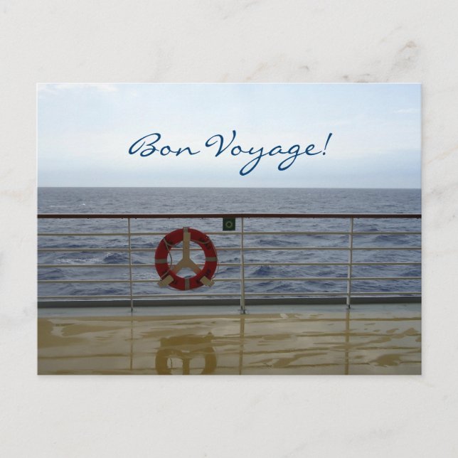 Auf der Fahrt Custom Bon Voyage Postkarte (Vorderseite)