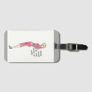 "Auf der ganzen Welt fliegend, Abfallaufhebend" Gepäckanhänger