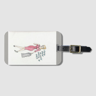 "Auf der ganzen Welt fliegend, Abfallaufhebend" Gepäckanhänger