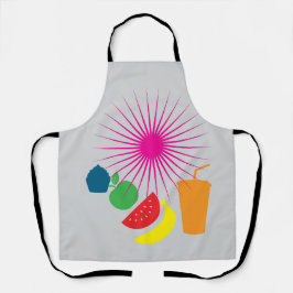 Auf der gesamten Oberfläche bedruckte Schürze