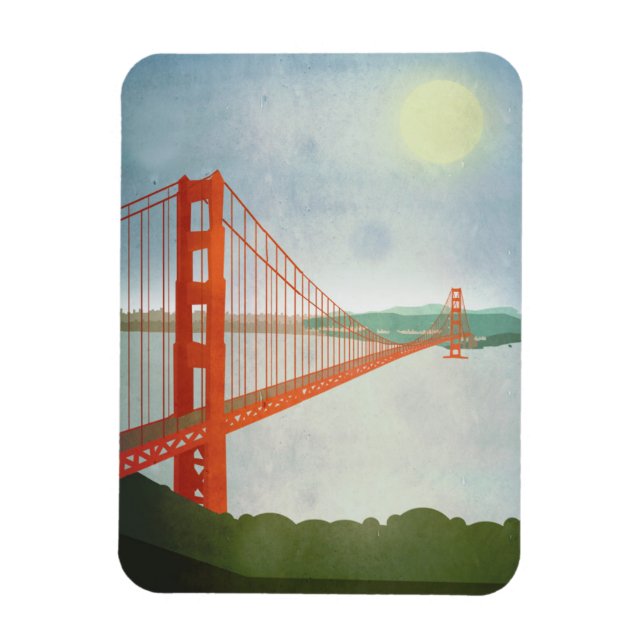 Auf der Golden Gate Bridge Magnet (Vertikal)