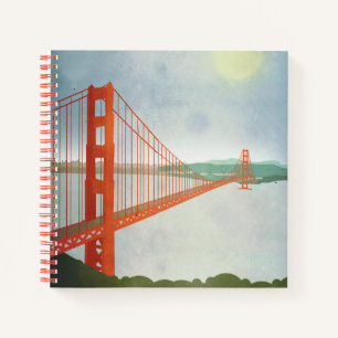 Auf der Golden Gate Bridge Notizbuch