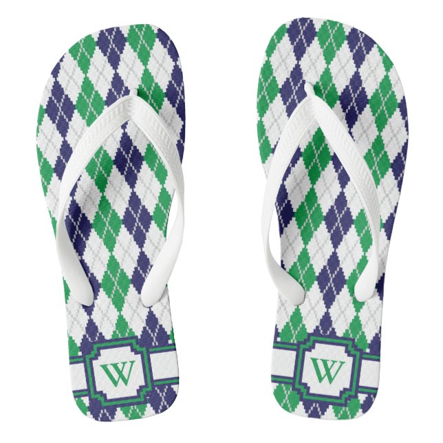 Auf der grünen Raute Flip Flops (Fußbett)
