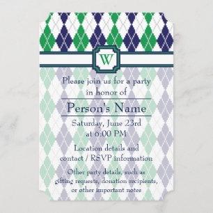 Auf der grünen Rauten-Party Einladung