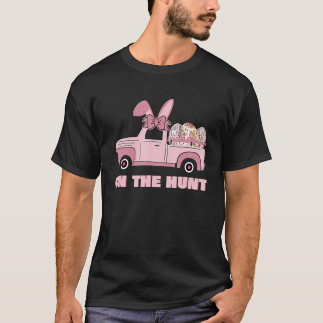 Auf der Jagd LKW Niedlich Ostern Trucks Eier Funn T-Shirt (Vorderseite)