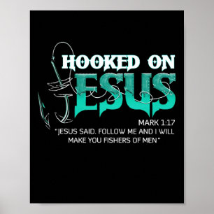 Auf der Jagd nach Jesus Funny Fishing Poster