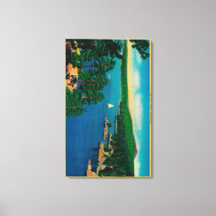 Auf der Kante des Welt-Antriebs in San Bernardino Leinwanddruck