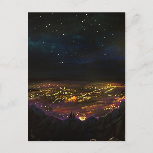 Auf der Kante Postkarte (Vorderseite)