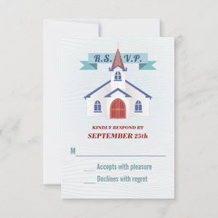 Auf der Kapelle Hochzeitkarte RSVP Karte