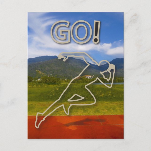 Auf der Laufbahn Postkarte (Vorderseite)