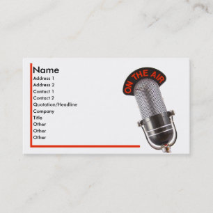 Auf der Luft-Visitenkarte Visitenkarte