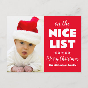 Auf der Nizza-Liste Weihnachts-Foto Feiertagspostkarte