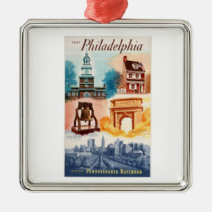 Auf der Pennsylvania Bahn nach Phila. Ornament Aus Metall