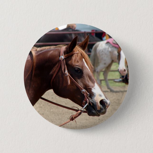 Auf der Pferdeausstellung Button (Vorderseite)