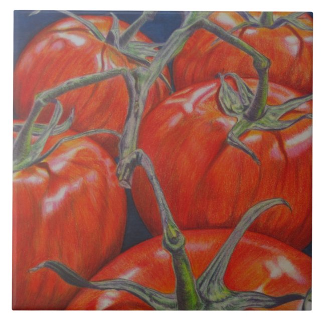 "Auf der Rebe" Fliese Trivet (Vorderseite)